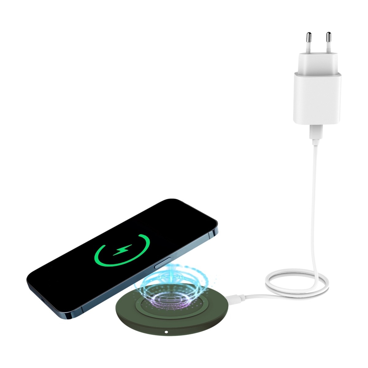 Dacota Platinum trådløs oplader 15 W Kit, grøn billede 1