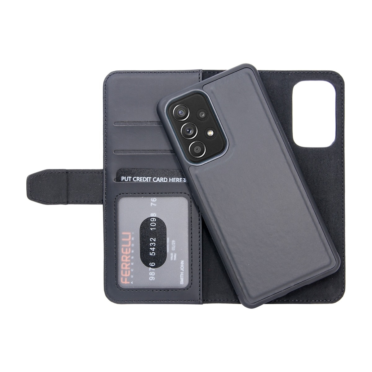 Ferrelli Duo Flip Cover Samsung Galaxy A53, sort billede 4