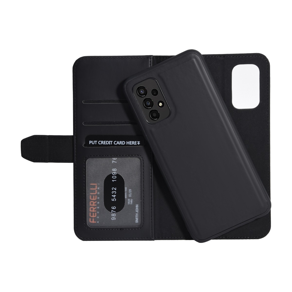 Ferrelli Samsung Galaxy A13 4G Duo Flip Cover, sort billede 2