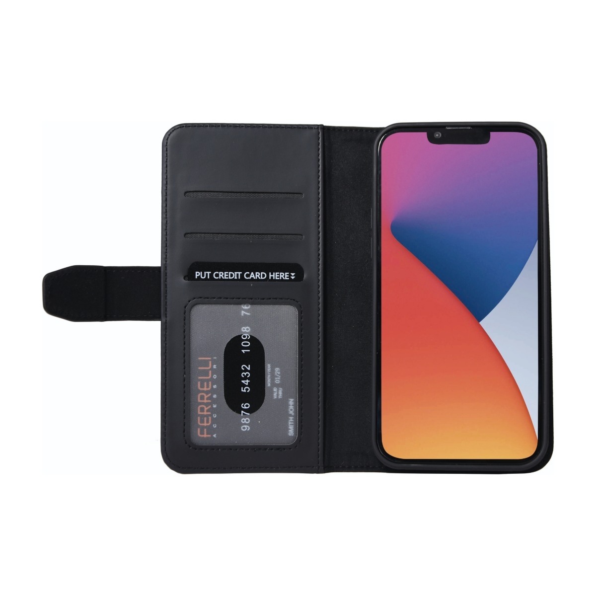 Ferrelli Duo Flip Cover iPhone 14 Plus, sort billede 3
