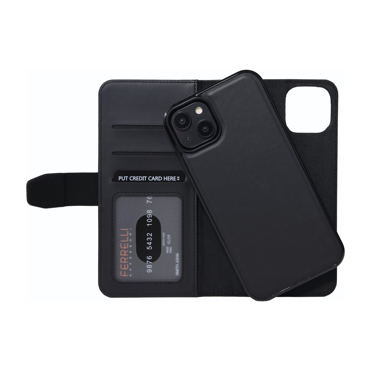 Ferrelli Duo Flip Cover iPhone 14 Plus, sort billede 4