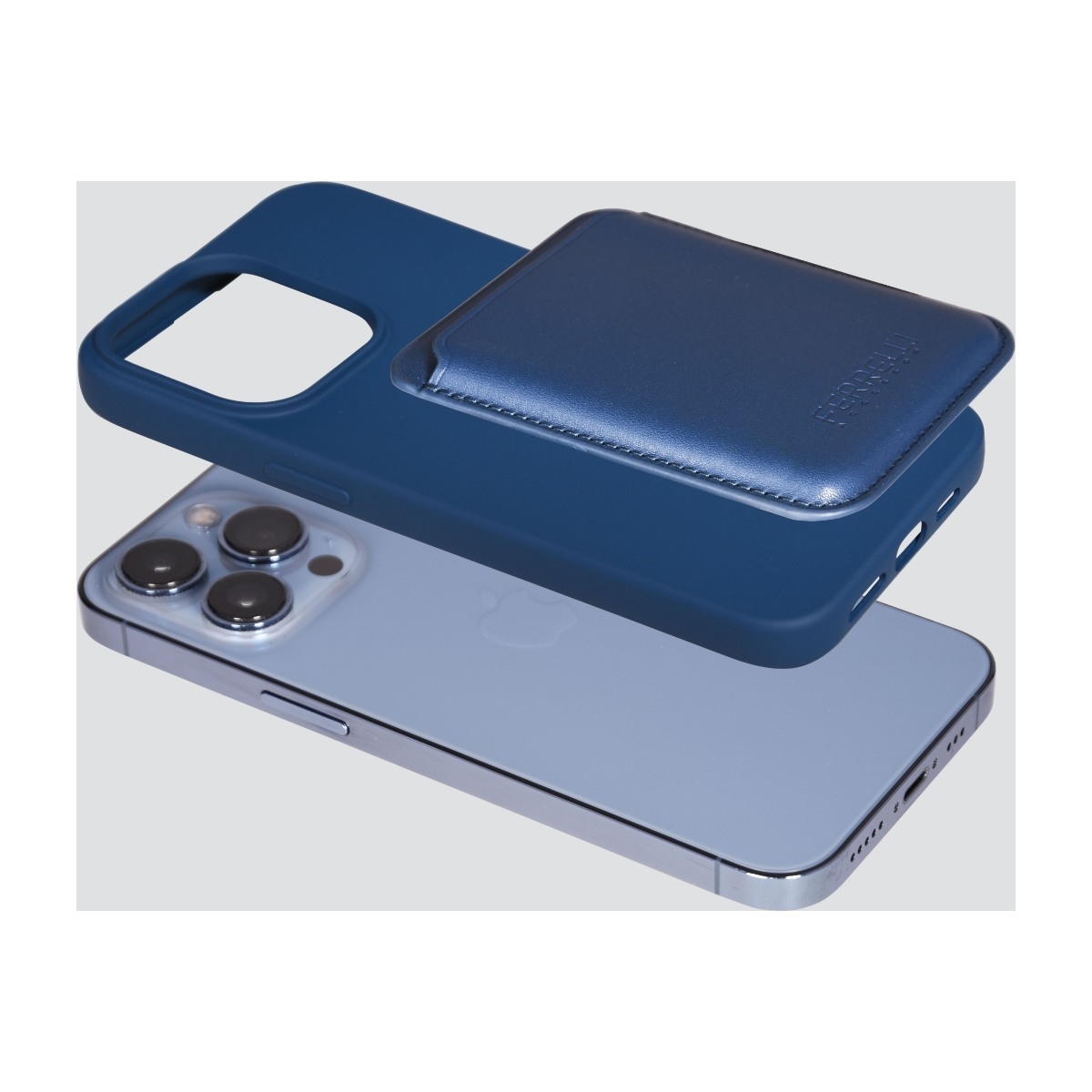 Ferrelli magnetisk silikone-etui iPhone 14 Pro, blå billede 4