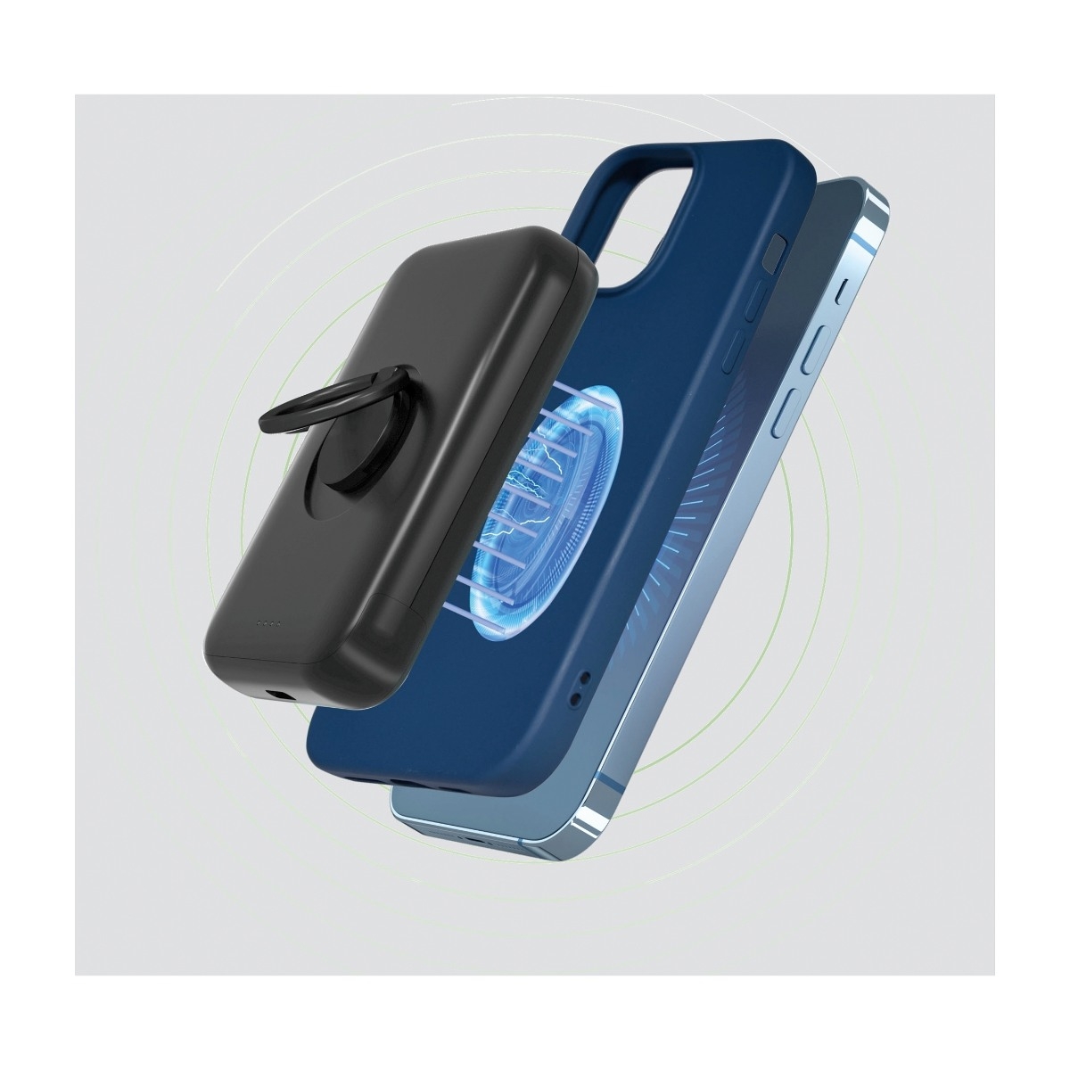 Ferrelli magnetisk silikone-etui iPhone 14 Plus, blå billede 4