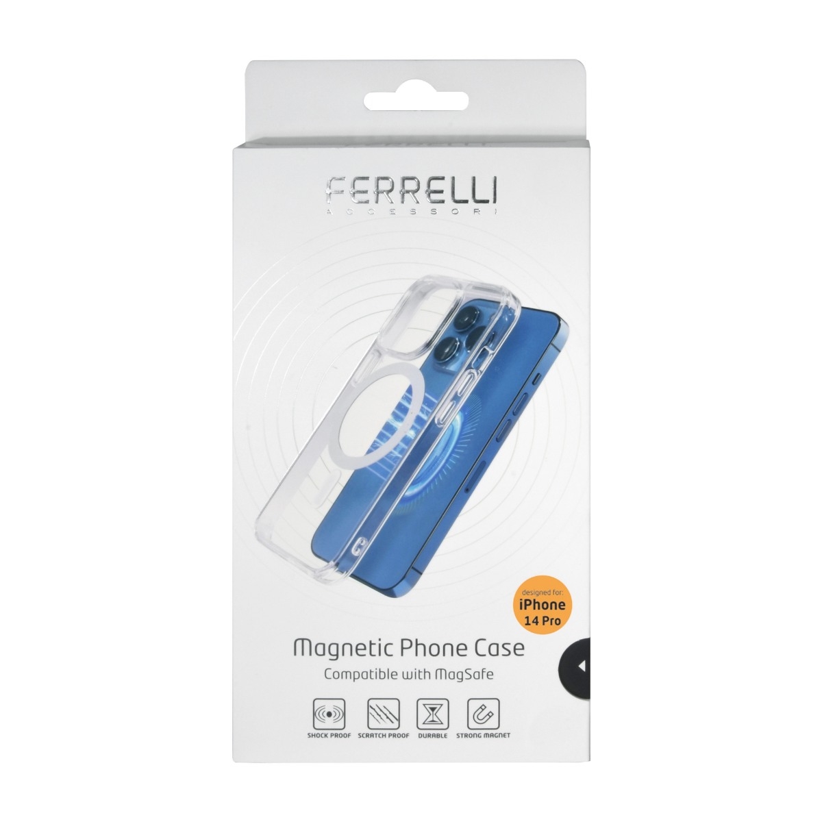 Ferrelli iPhone 14 Pro magnetisk Cover, gennemsigtigt billede 4