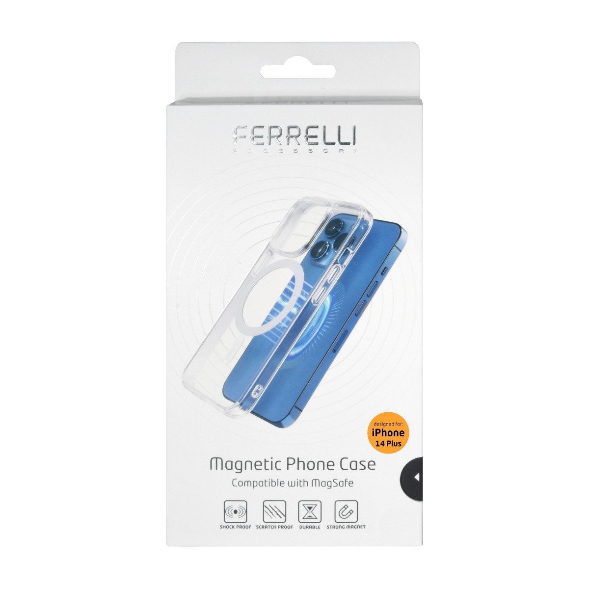 Ferrelli iPhone 14 Plus magnetisk Cover, gennemsigtigt billede 4