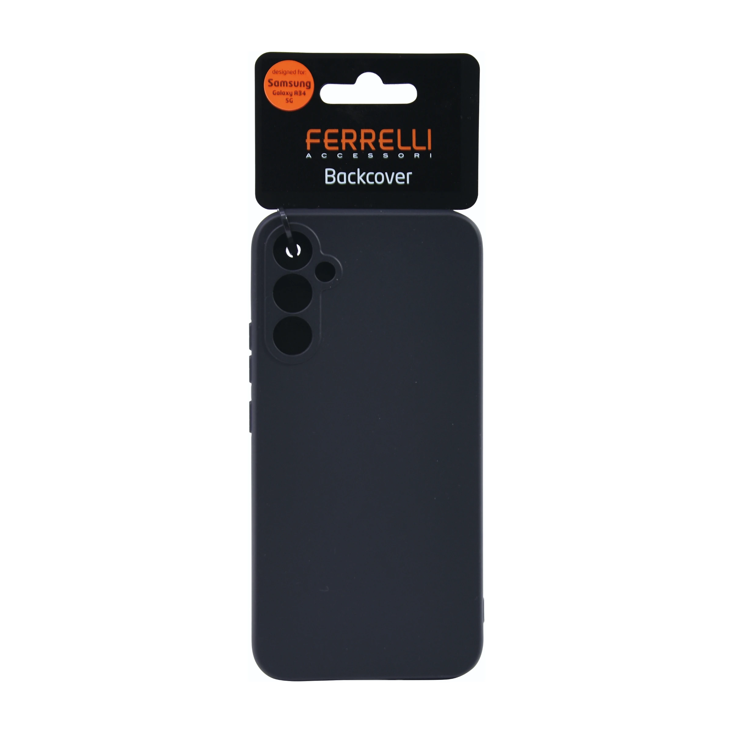 Ferrelli Samsung Galaxy A34 silikone-etui, sort billede 4
