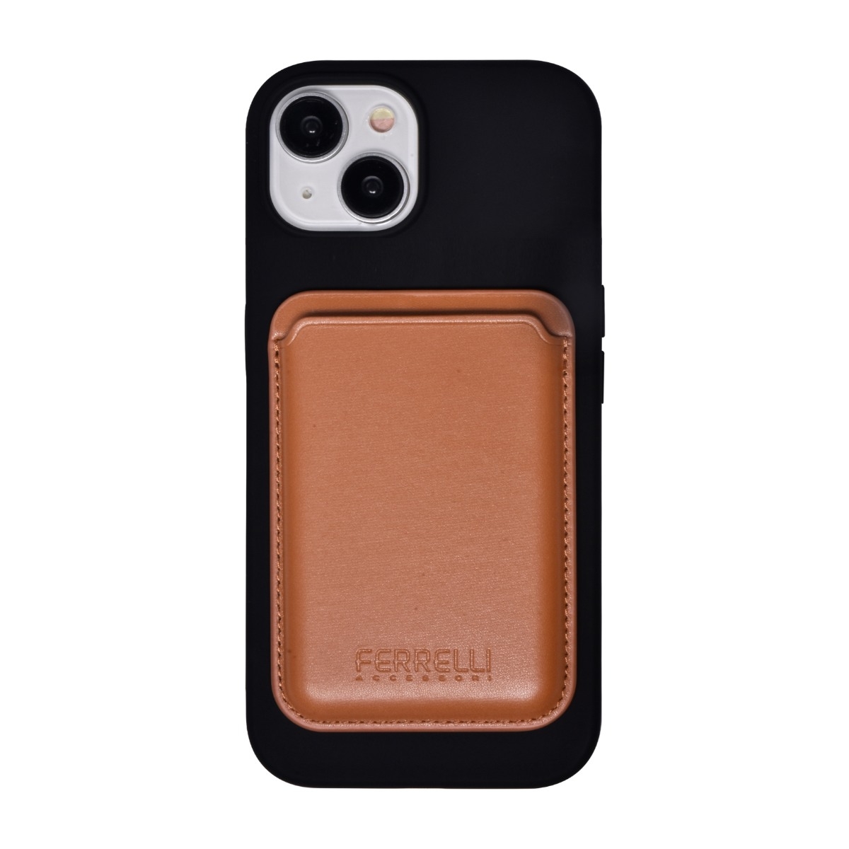 Ferrelli iPhone 15 Plus magnetisk Liquid silikone-cover, sort billede 3
