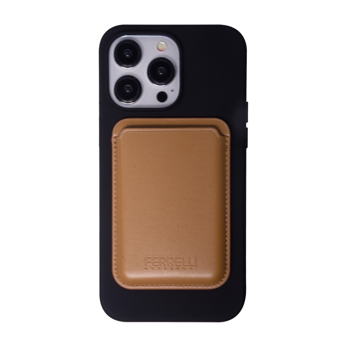 Ferrelli iPhone 15 Pro Max magnetisk Liquid silikone-cover, sort billede 4