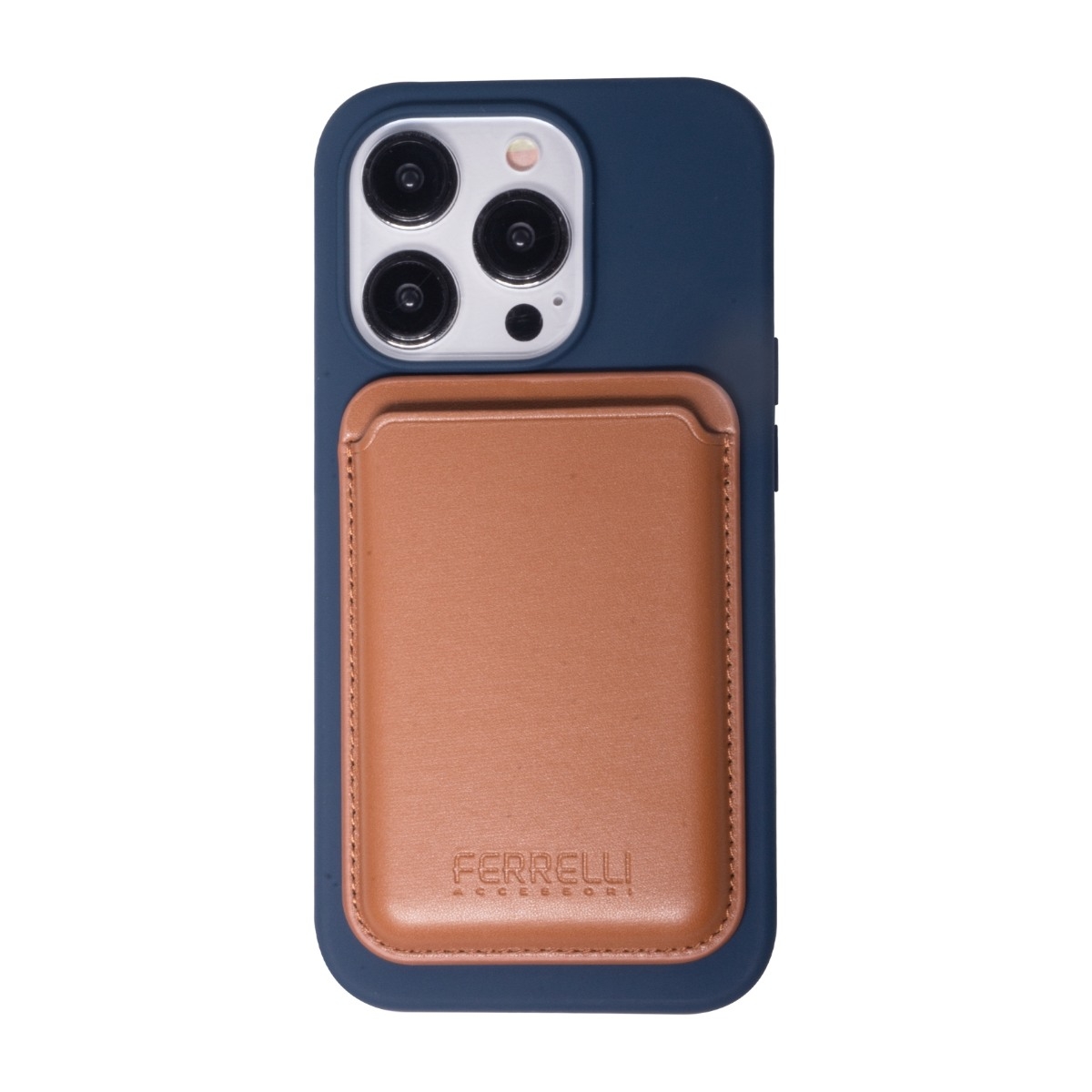 Ferrelli iPhone 15 Pro magnetisk Liquid silikone-cover, blå billede 3