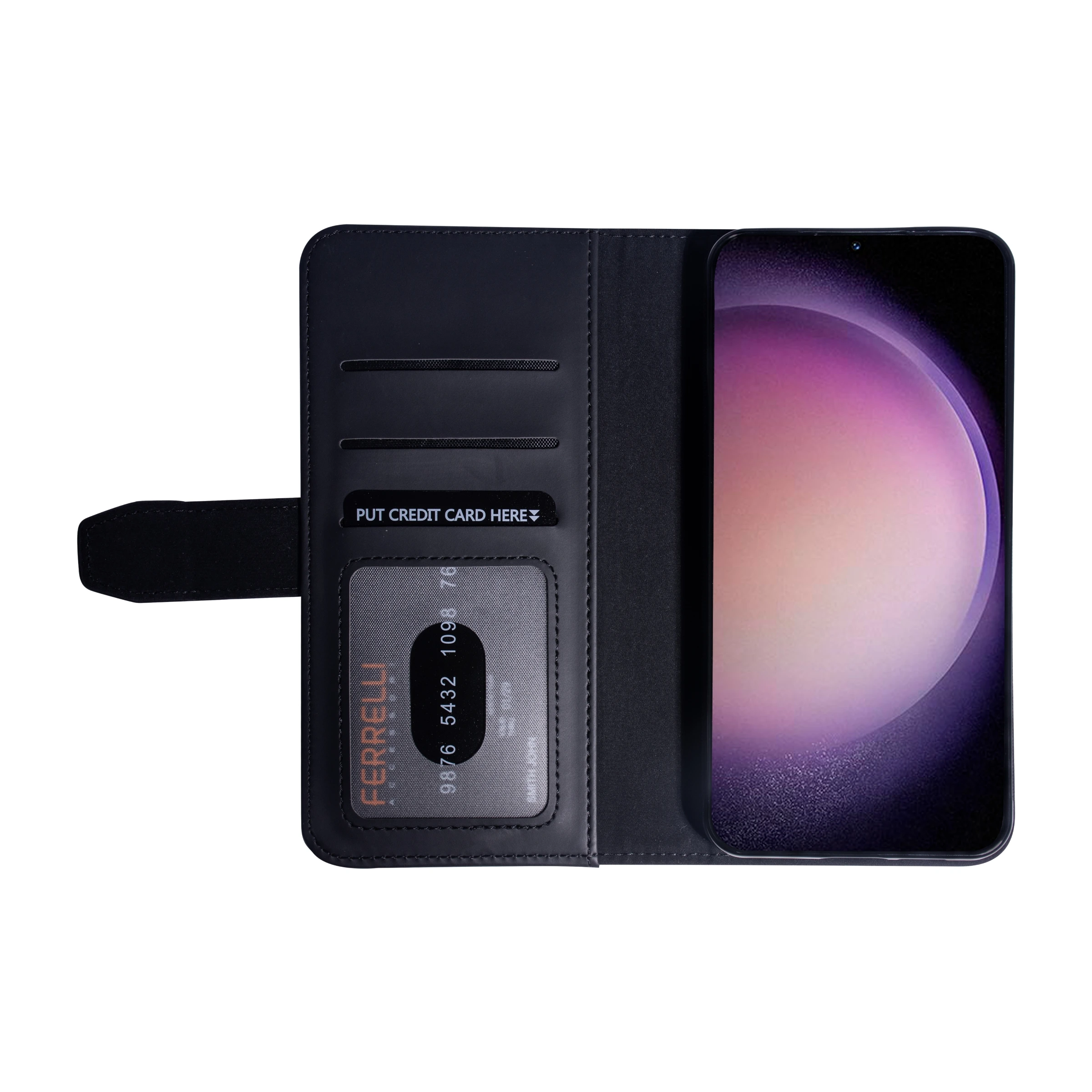 Ferrelli Samsung Galaxy S24+ Duo Flip Cover, sort billede 4