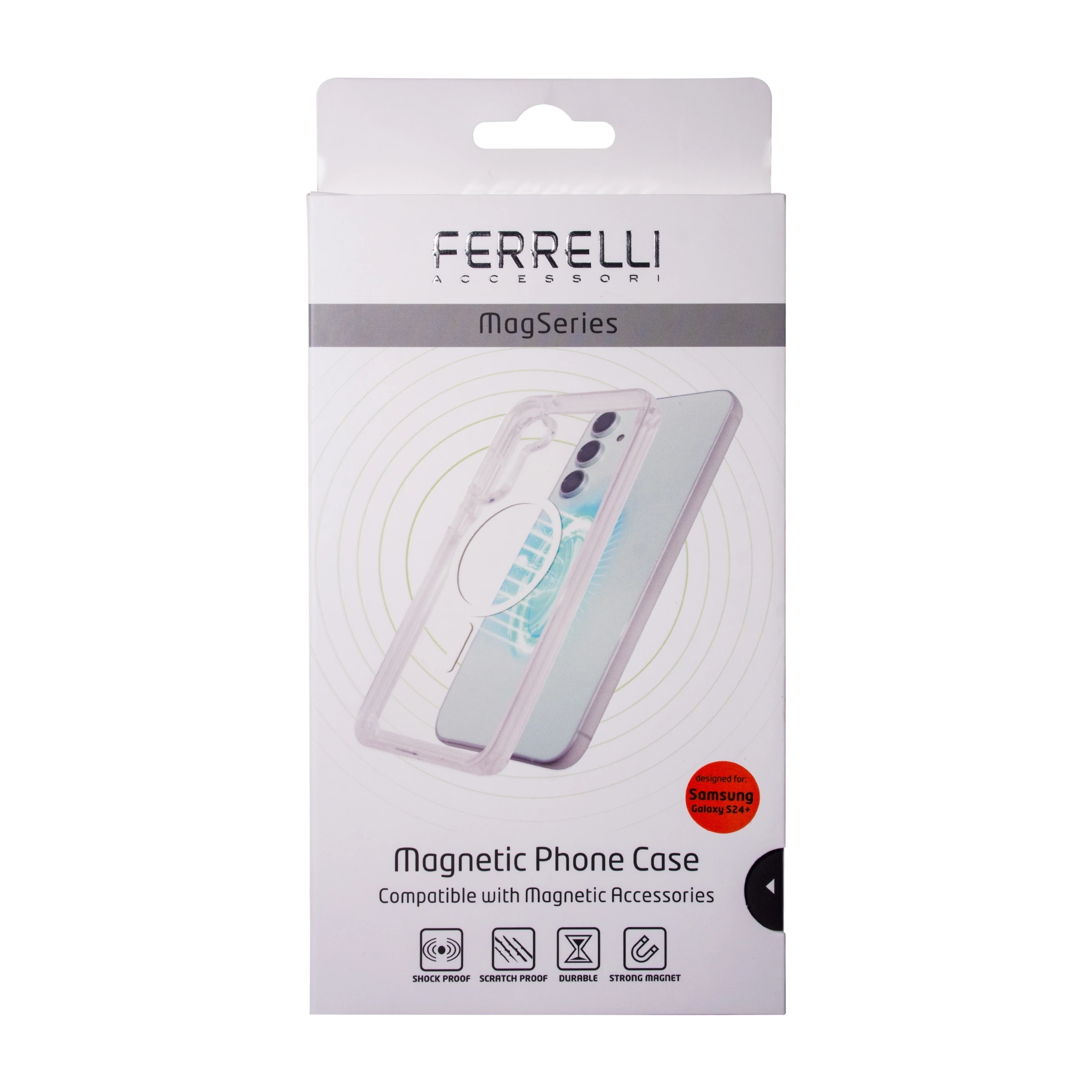 Ferrelli Samsung Galaxy S24+ magnetisk, gennemsigtigt cover billede 3