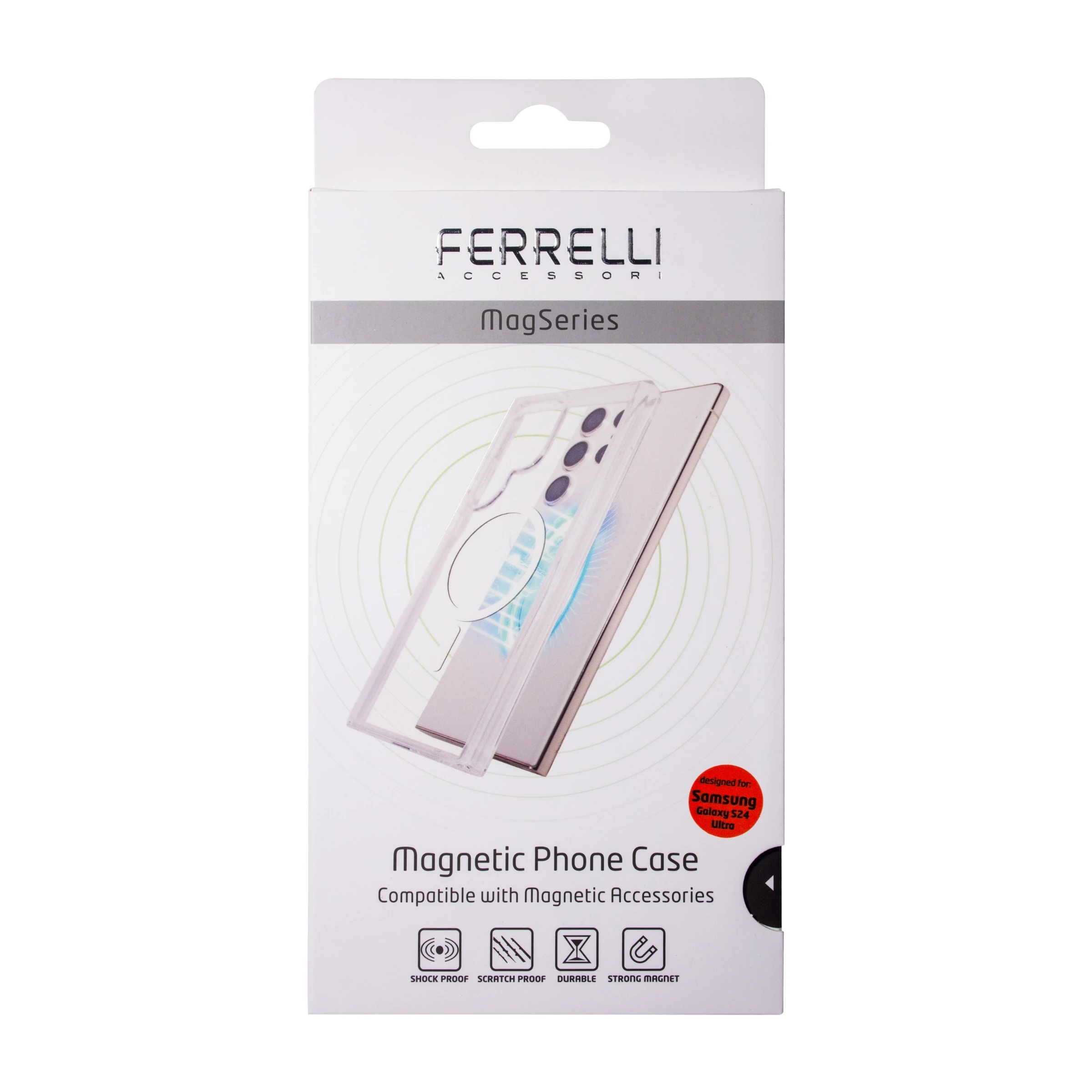 Ferrelli Samsung Galaxy S24 Ultra magnetisk, gennemsigtigt cover billede 3