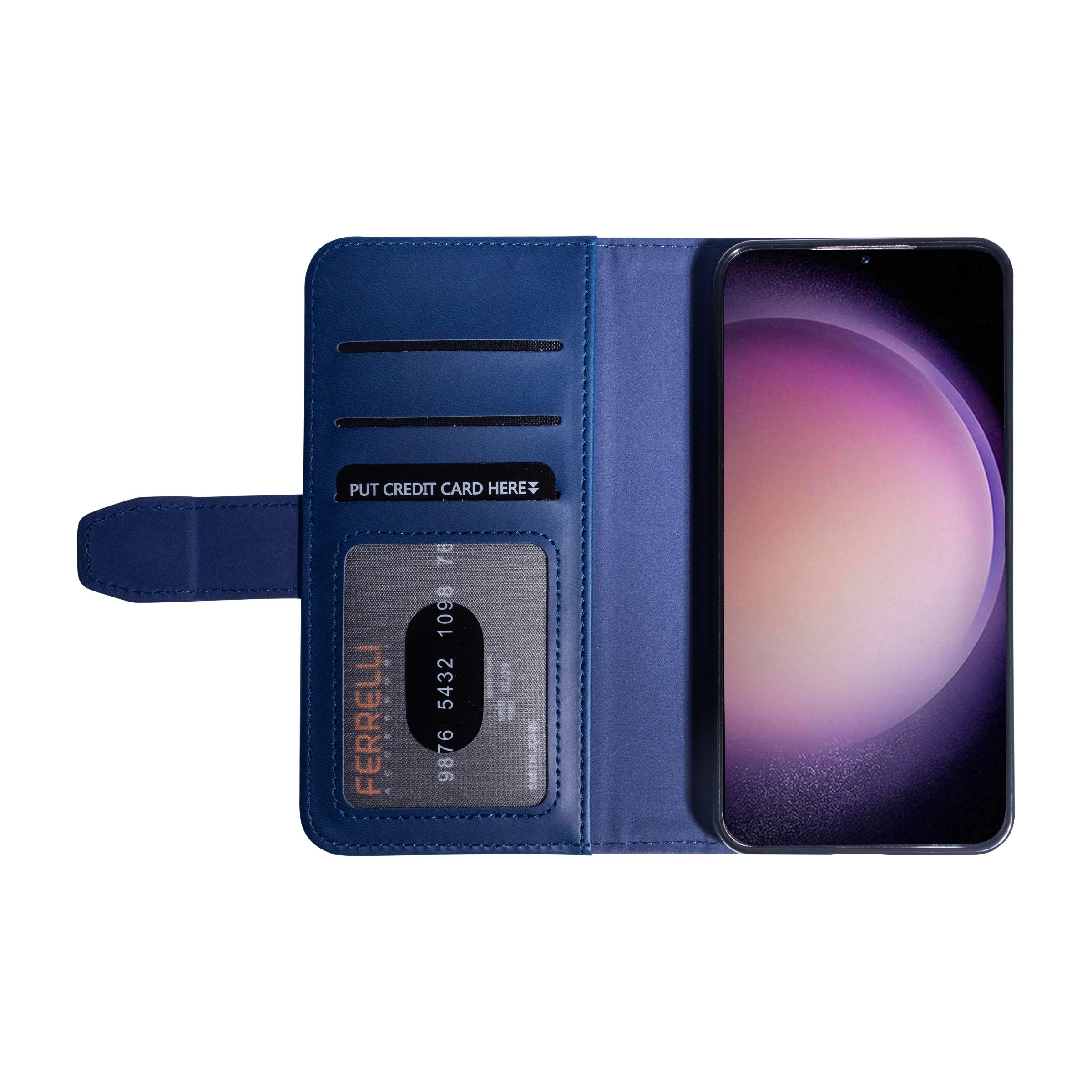 Ferrelli Samsung Galaxy A35 Duo Flip Cover, blå billede 4