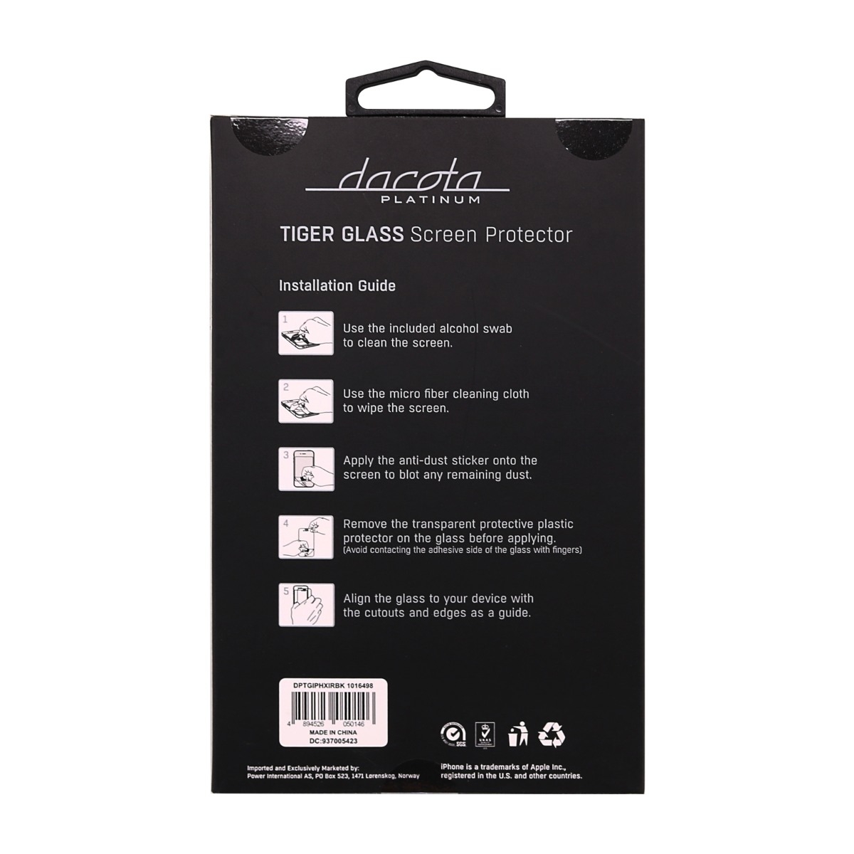 Dacota Platinum iPhone XR / 11 Tiger Glass 3D skærmbeskytter, sort billede 3