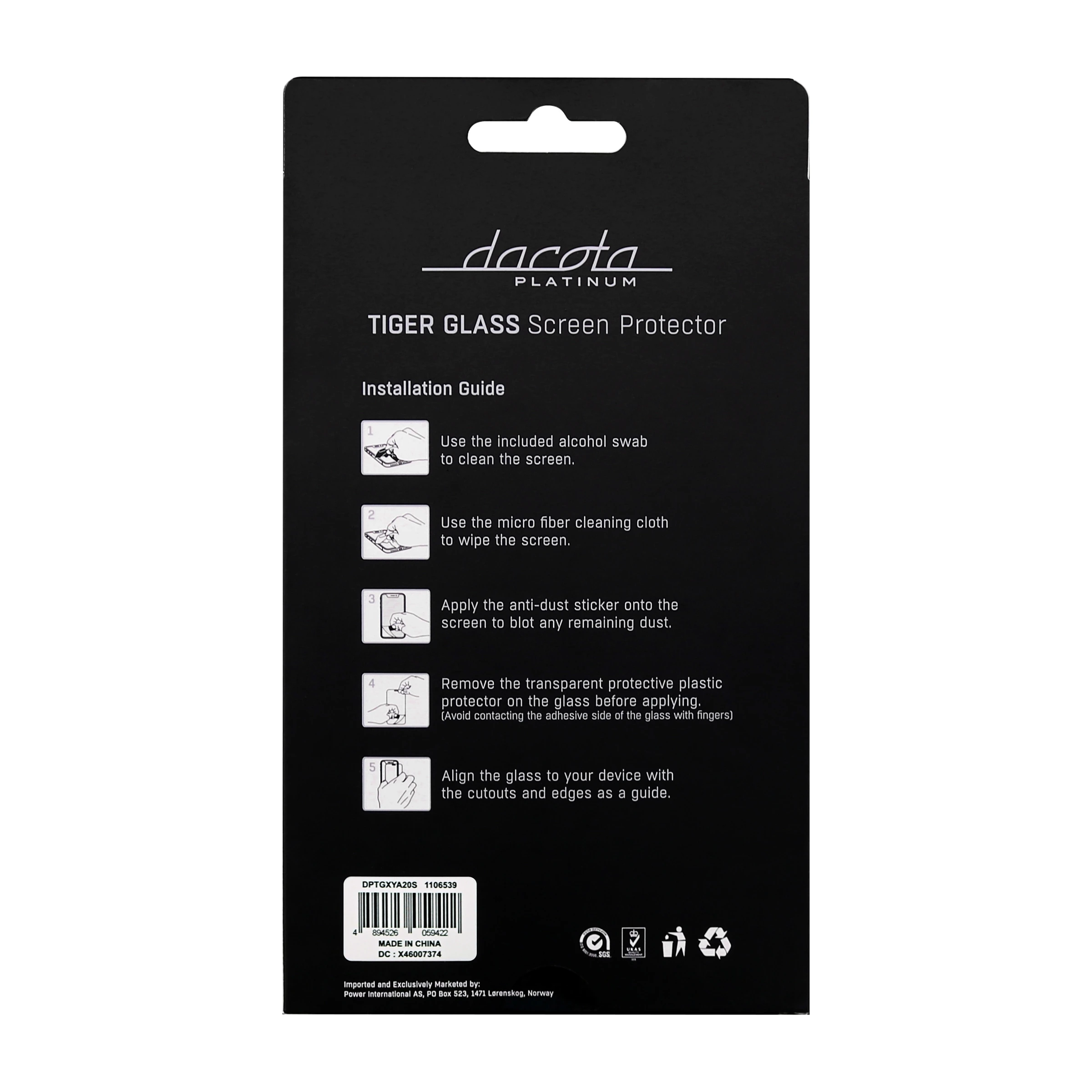 Dacota Platinum Samsung Galaxy A20S Tiger Glass skærmbeskytter billede 3