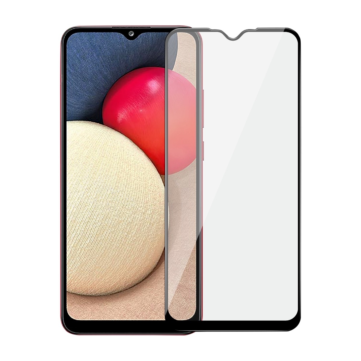 Dacota Platinum Samsung Galaxy A02S/A03S/A03 Tiger Glass skærmbeskytter, sort billede 1