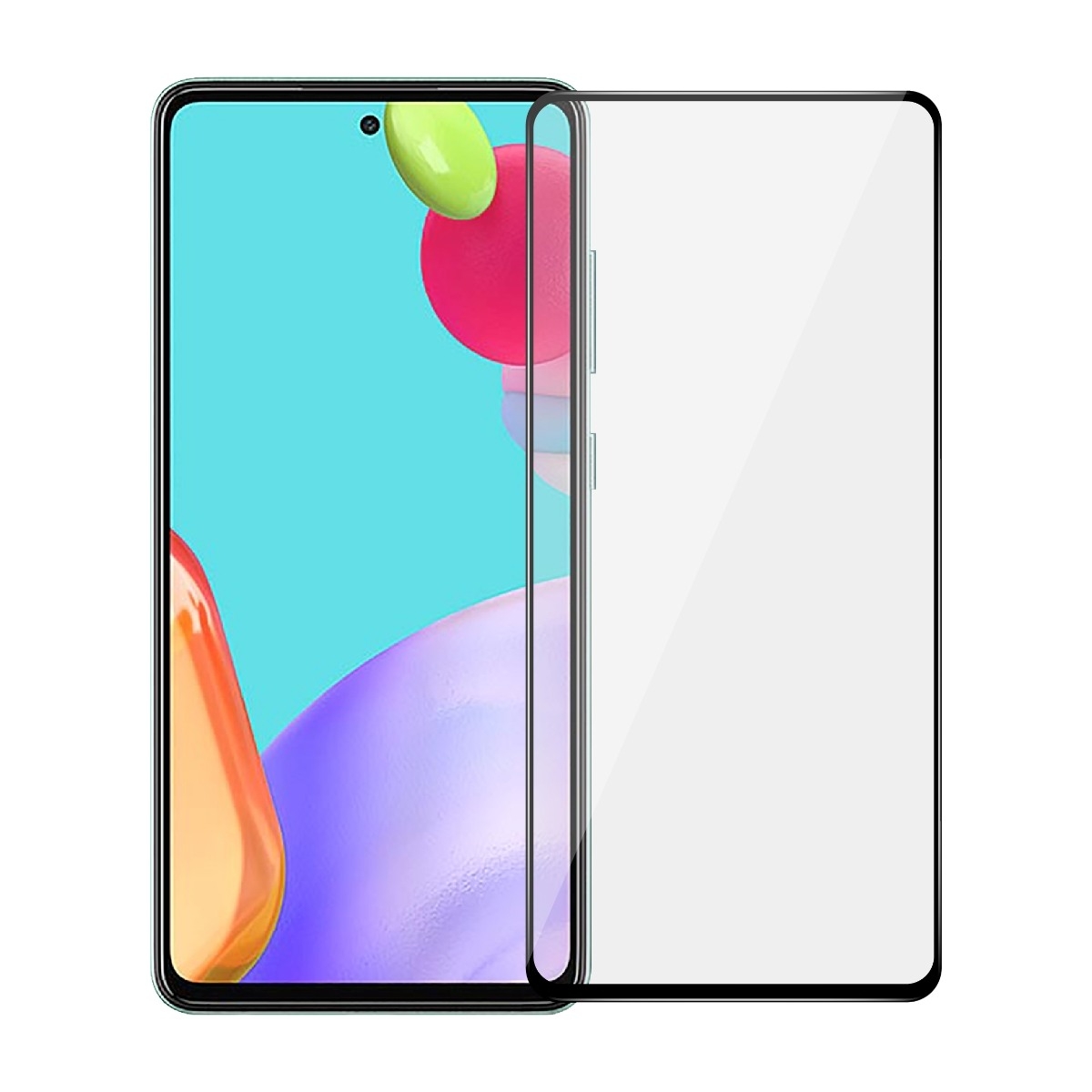Dacota Platinum Samsung Galaxy A53/A52/A52S 5G Tiger Glass skærmbeskytter, sort billede 1