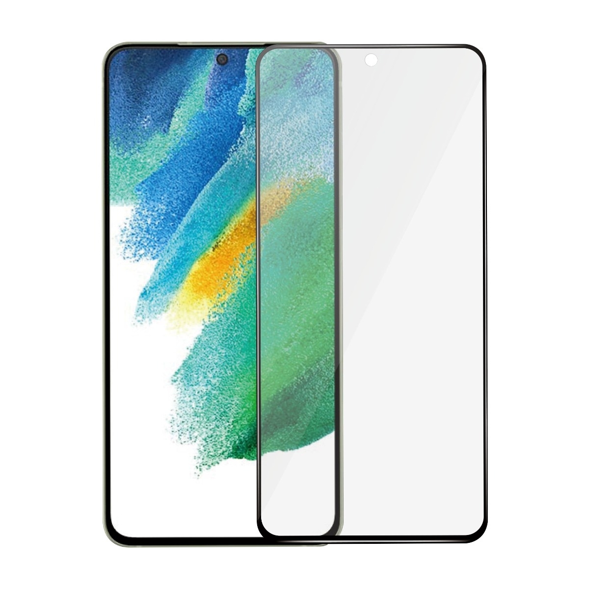Dacota Platinum Samsung Galaxy S21 Fe Tiger Glass skærmbeskytter, sort billede 1
