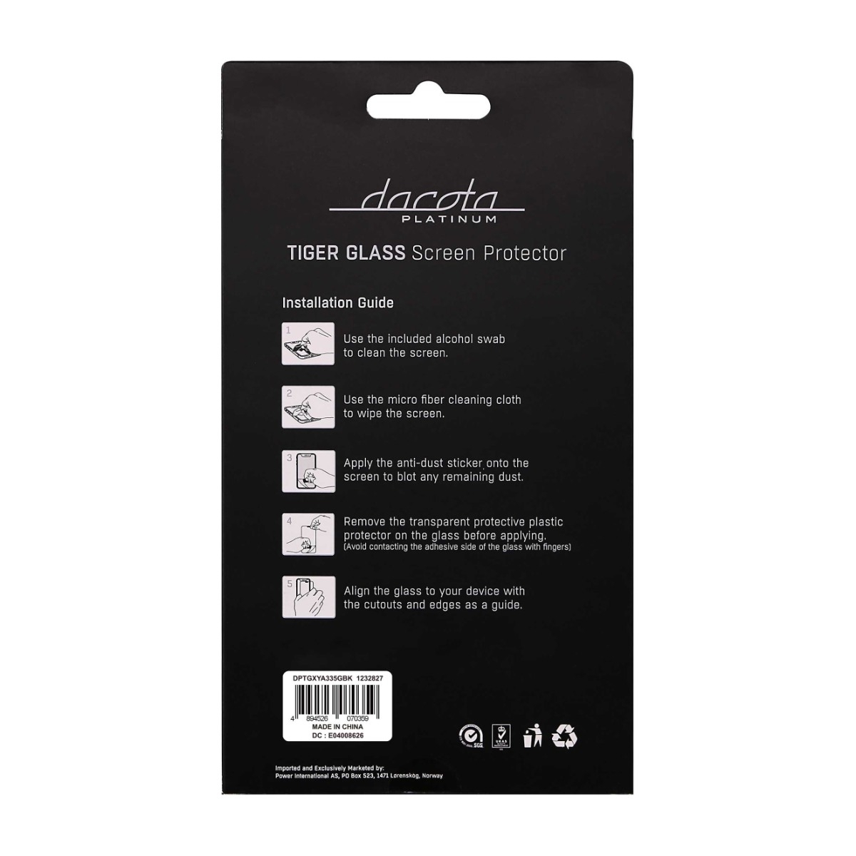 Dacota Platinum Samsung Galaxy A33 5G Tiger Glass skærmbeskytter, sort billede 4