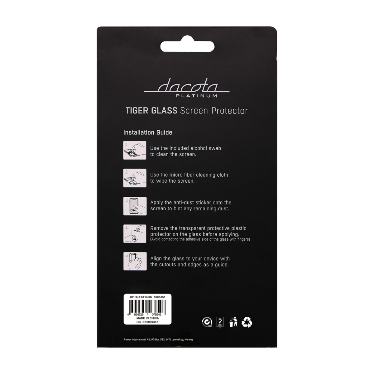 Dacota Platinum Samsung Galaxy A14 Lte/5G Tiger Glass skærmbeskytter, sort billede 3