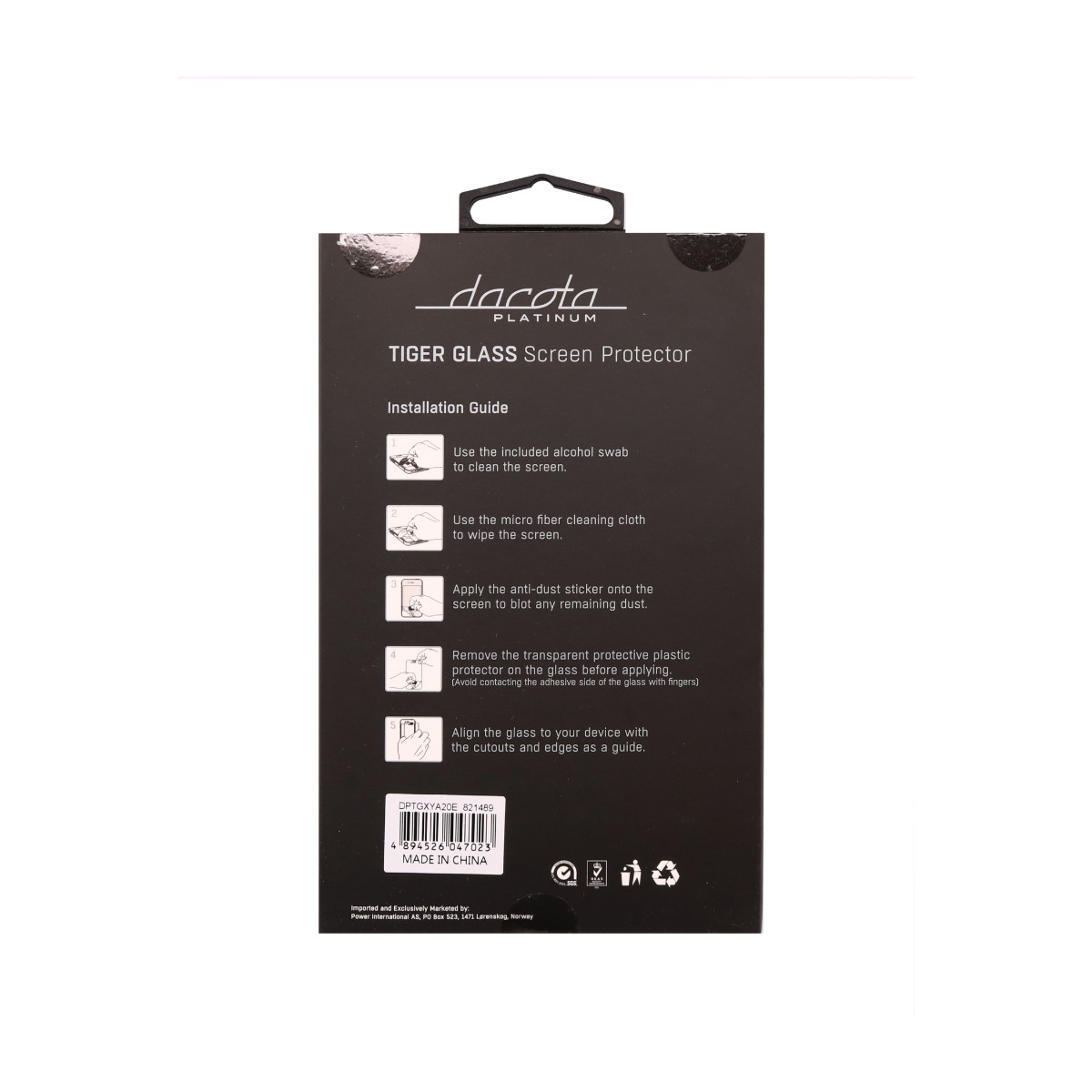 Dacota Platinum Samsung Galaxy A20E Tiger Glass skærmbeskytter, sort billede 3