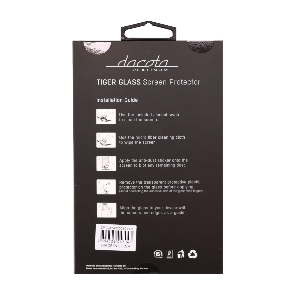 Dacota Platinum Samsung Galaxy A30/A30S/A50 Tiger Glass skærmbeskytter, sort billede 3