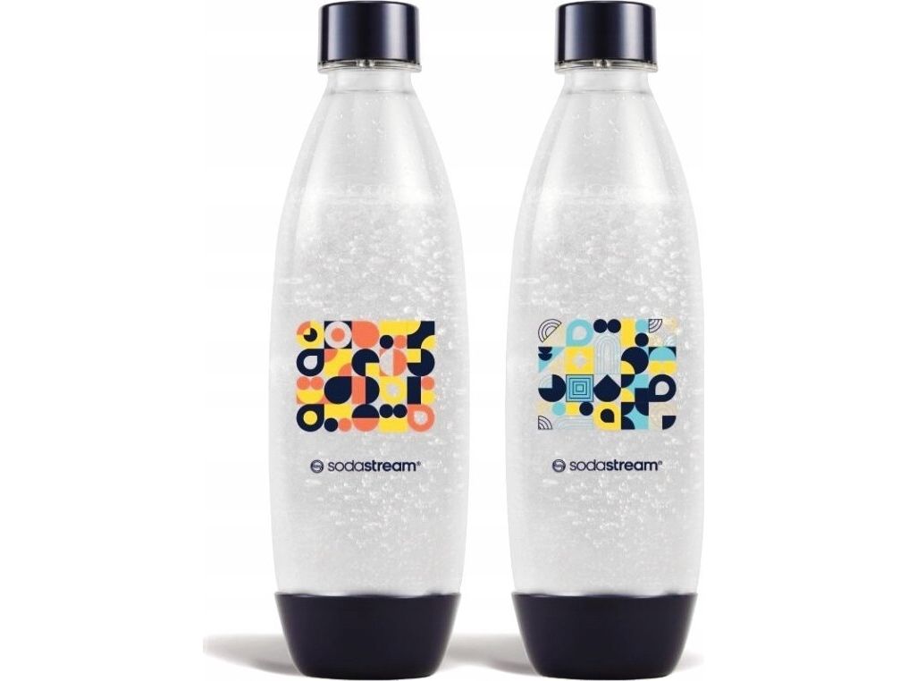 Gėrimų gazavimo aparato SodaStream vandens buteliai Fuse, 1l, 2 vnt, mozaika
