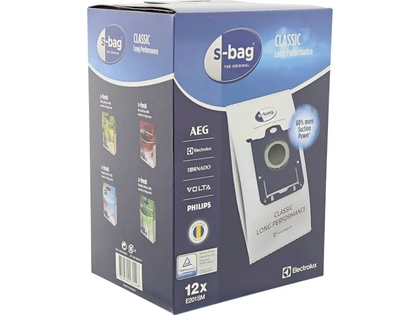 Electrolux E201SM s-bag® Classic Long Performance støvsugerpose 12 stk. billede 3