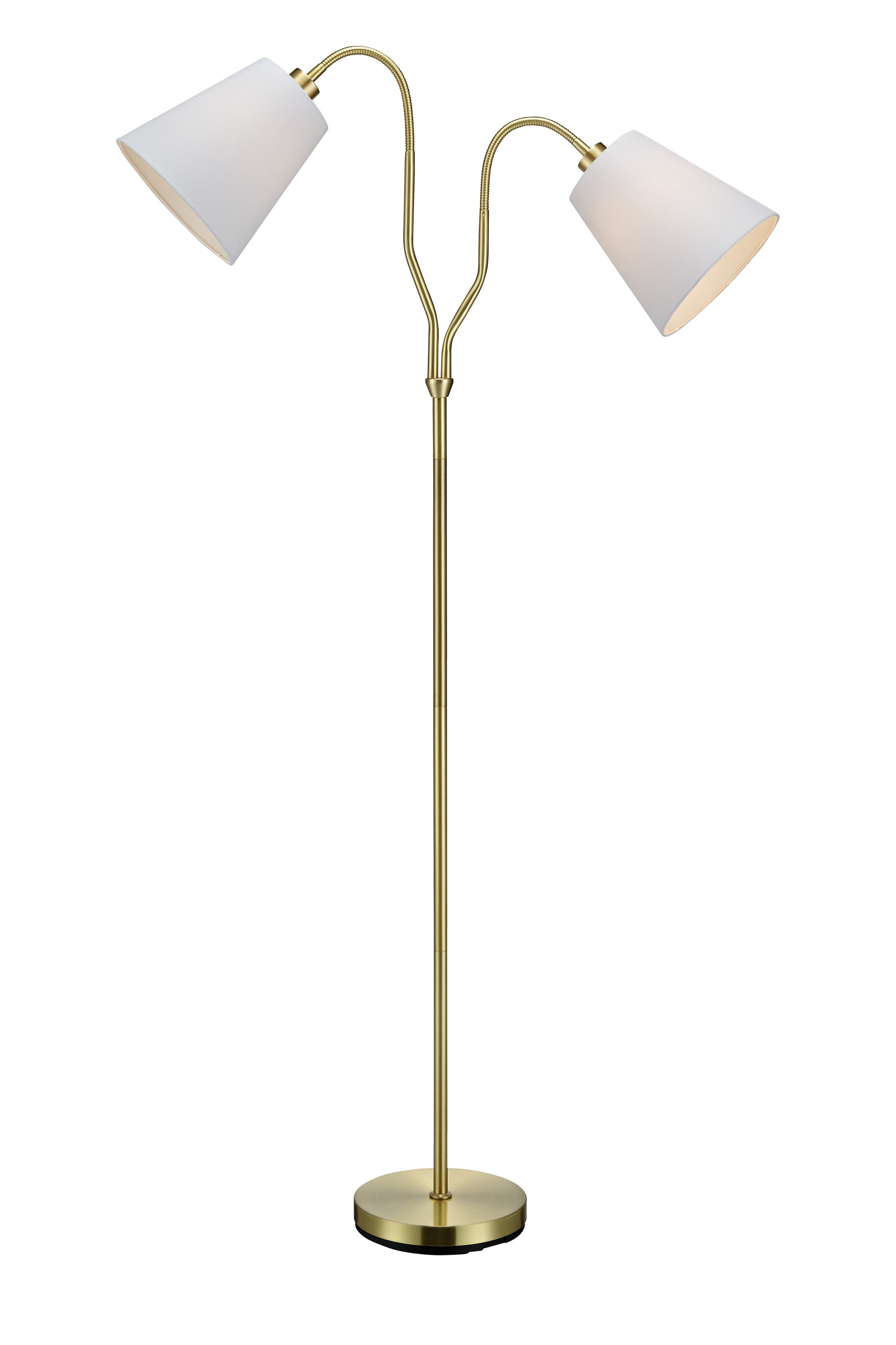 Markslöjd Modena Gulvlampe Messing/Hvid billede 1
