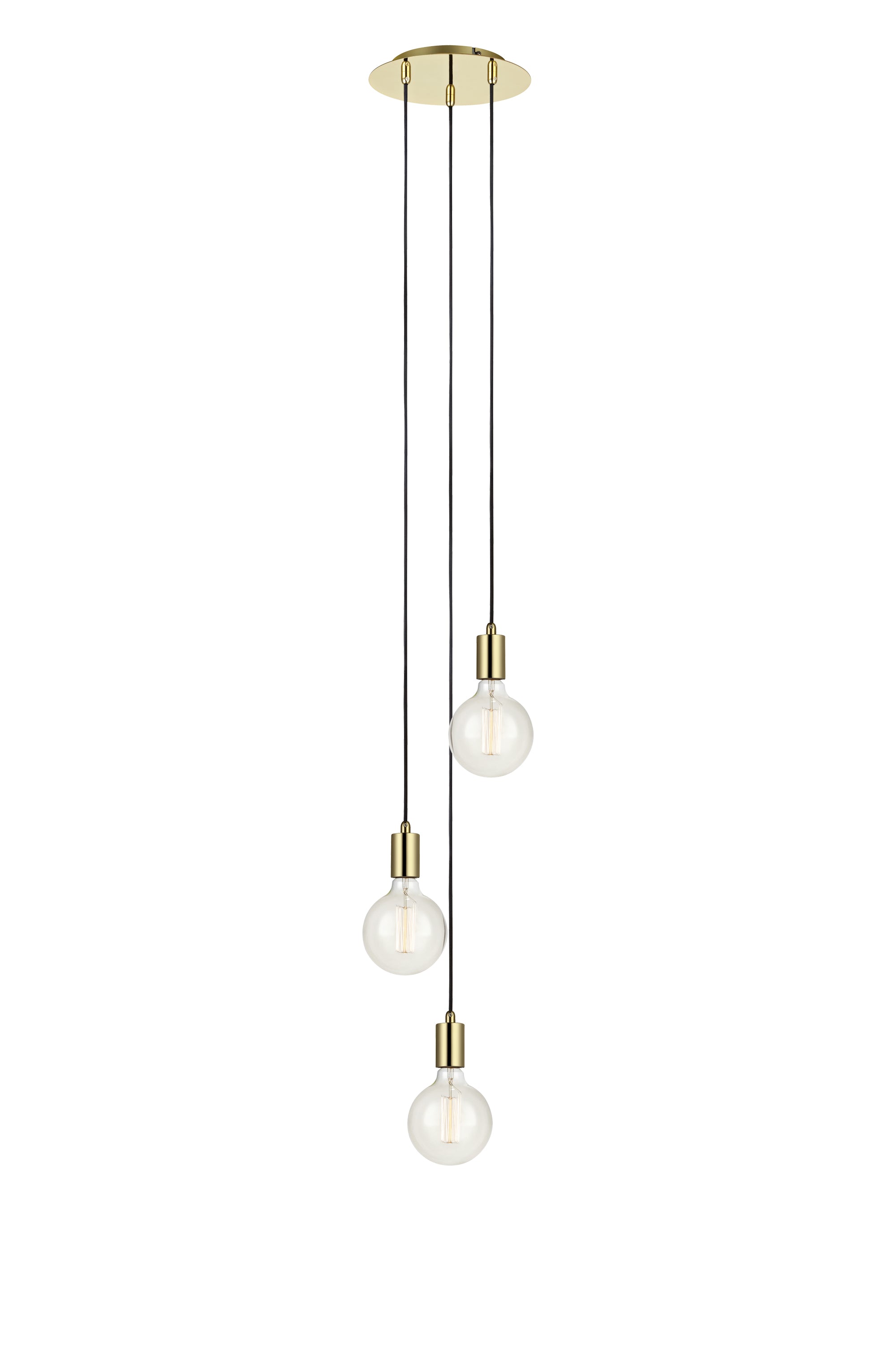 Markslöjd Sky Pendel 3L Round Messing billede 1