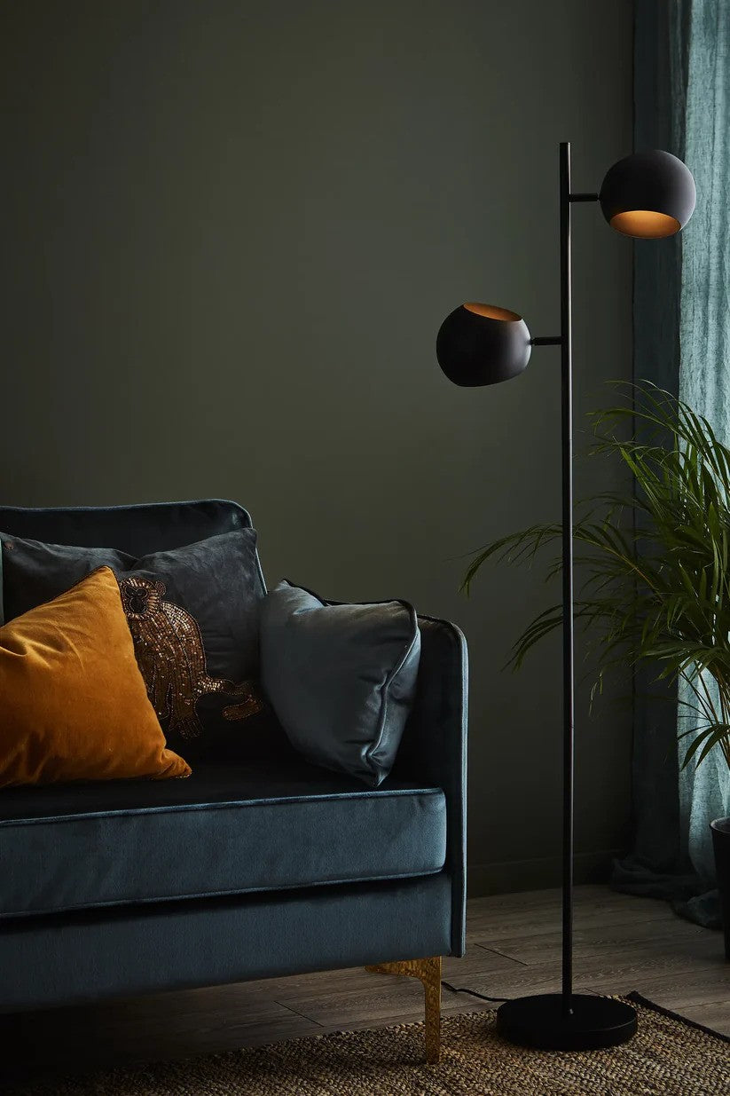 Markslöjd Edgar Gulvlampe 2L Sort billede 2
