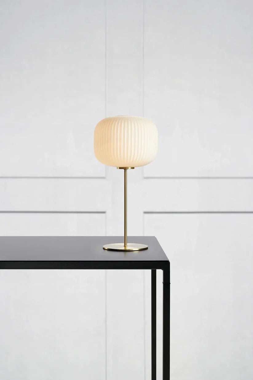 Markslöjd Sober Bordlampe Messing/Hvid 50 cm billede 3