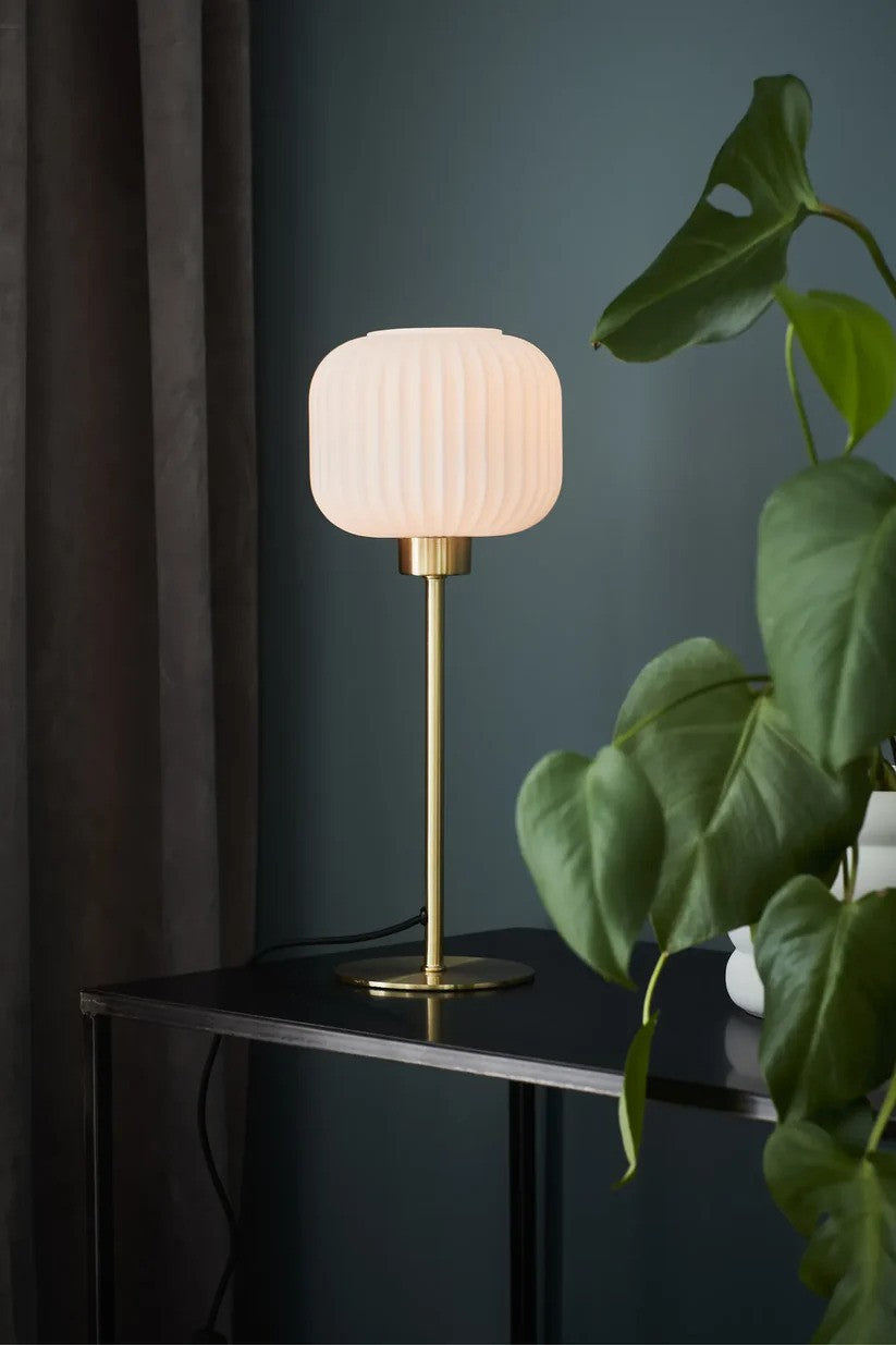 Markslöjd Sober Bordlampe Messing/Hvid billede 3
