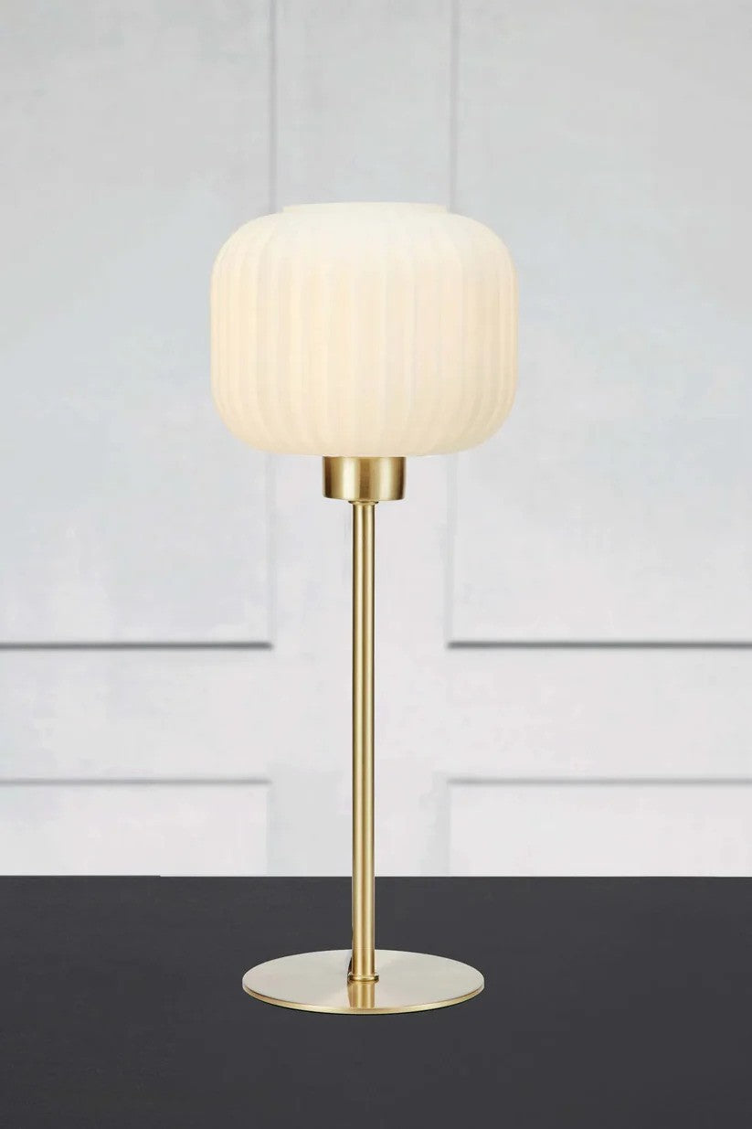 Markslöjd Sober Bordlampe Messing/Hvid billede 2