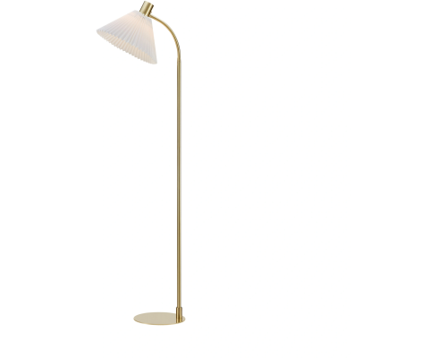 Markslöjd Mira Gulvlampe Messing/Hvid billede 1
