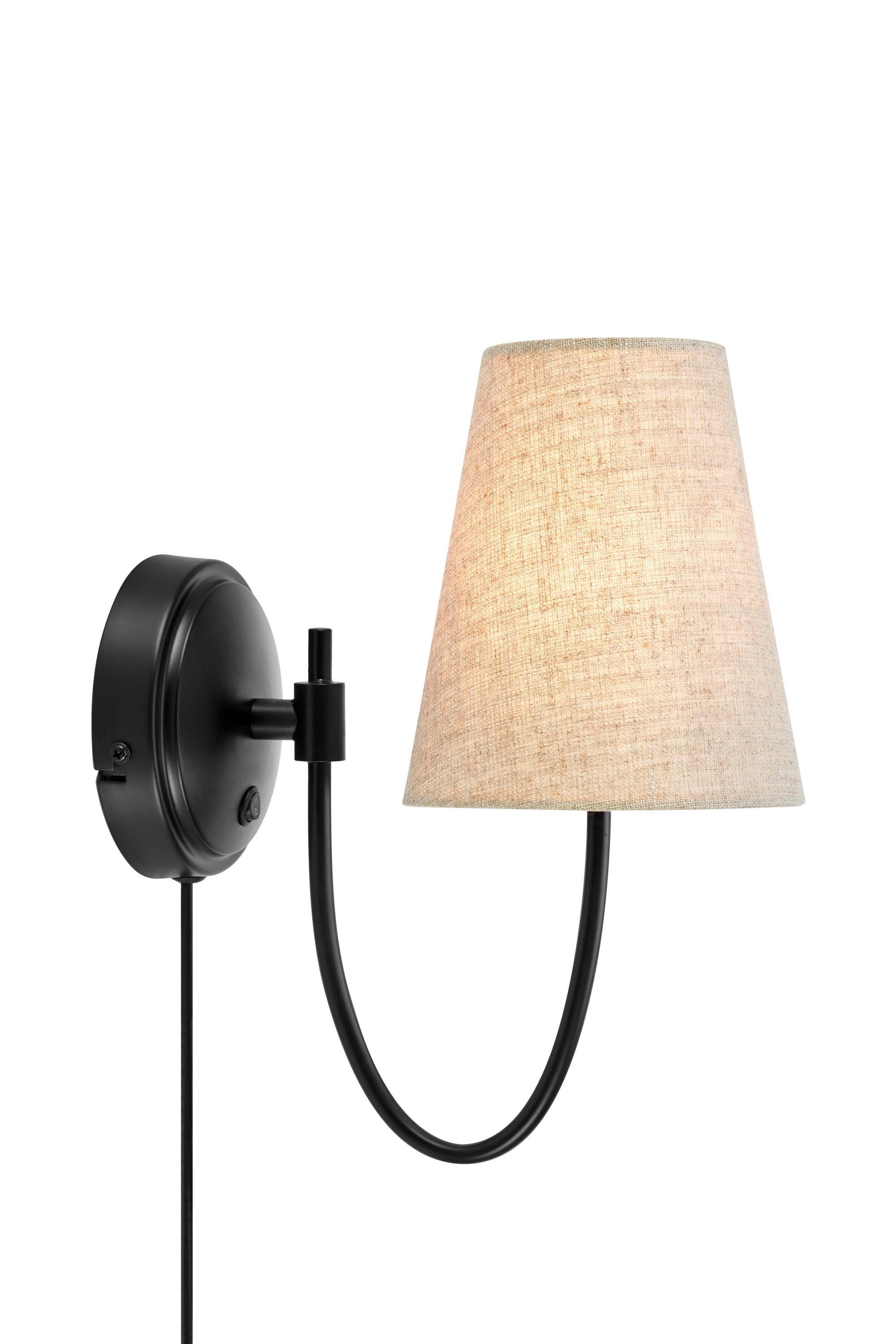 Markslöjd Amar Væglampe Beige/Sort billede 1