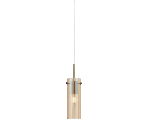 Markslöjd Tibia 1L amber/antik messing pendel billede 1