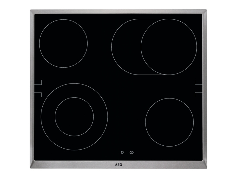 AEG HE604062XB, Sort, Indbygget, Glas, 4 zone(s), 4 zone(s), Regelmæssig