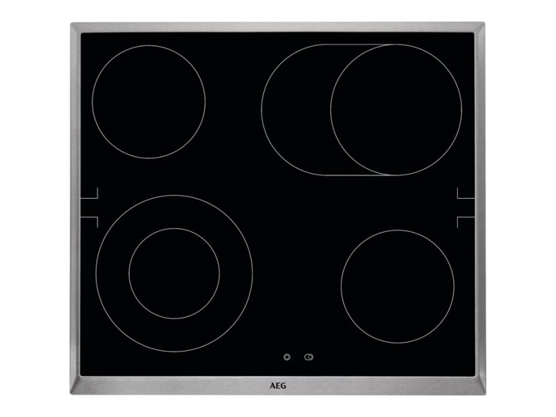 AEG HE604062XB, Sort, Indbygget, Glas, 4 zone(s), 4 zone(s), Regelmæssig