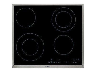AEG-Electrolux HK634021XB - Keramisk kogeplade - 4 plader - Niche - bredde: 56 cm - dybde: 49 cm - med rustfrit stål-pynt billede 1