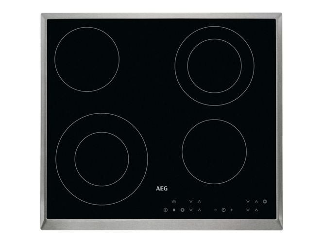 AEG-Electrolux HK634021XB - Keramisk kogeplade - 4 plader - Niche - bredde: 56 cm - dybde: 49 cm - med rustfrit stål-pynt billede 3