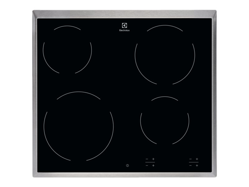 Electrolux Inspiration EHF16240XK - Keramisk kogeplade - 4 plader - Niche - bredde: 56 cm - dybde: 49 cm - sort