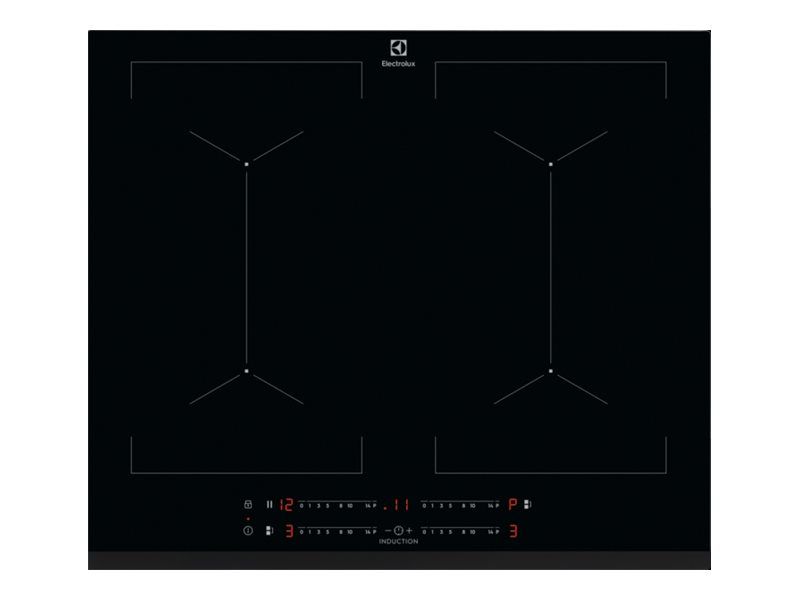 Electrolux SÉRIE 700 EIV644 - Induktions kogeplade - 4 plader - Niche - bredde: 56 cm - dybde: 49 cm - med kantet front - sort billede 1