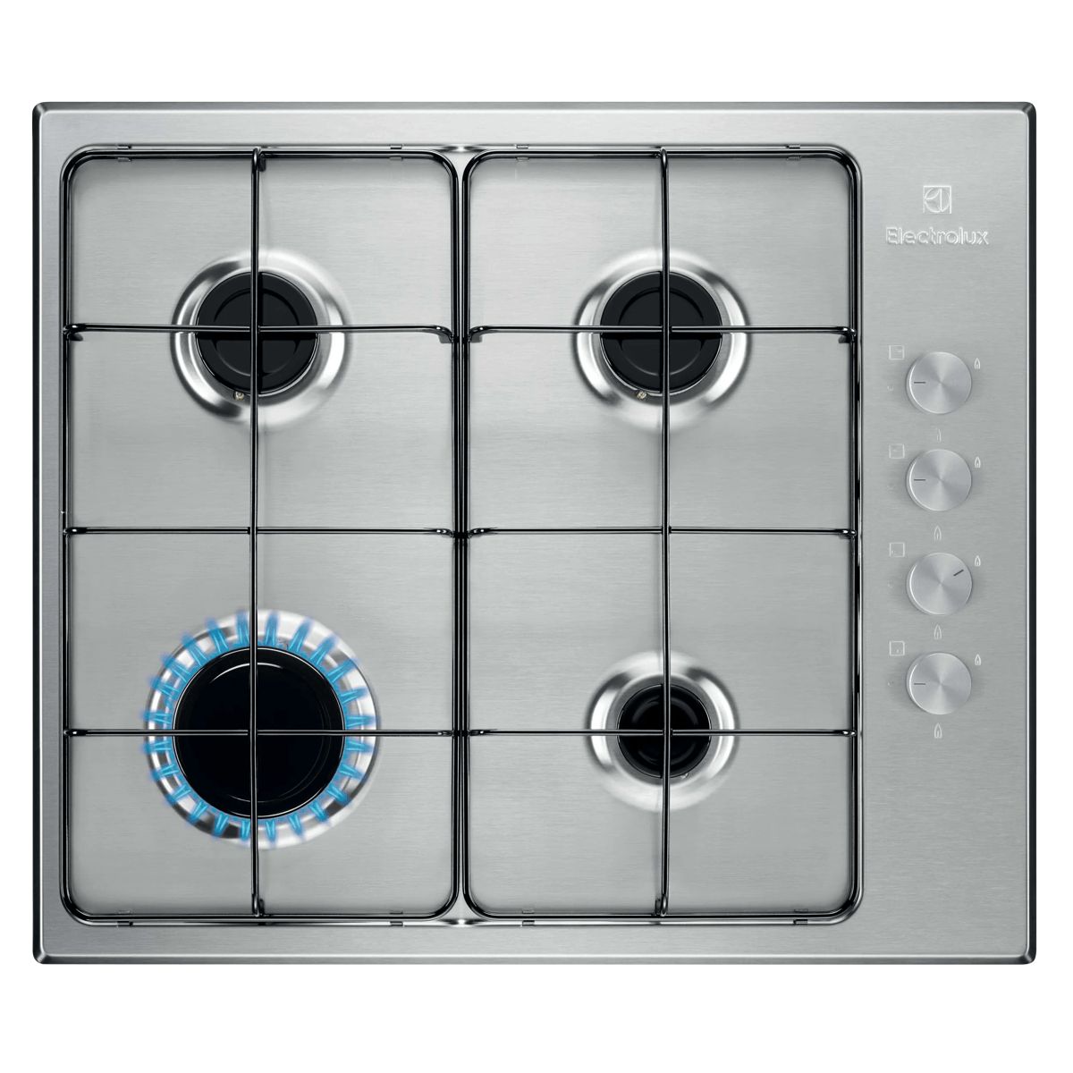 Electrolux KGS6404SX gaskogeplade 60 cm 4 zoner, indbygget, rustfrit stål billede 1