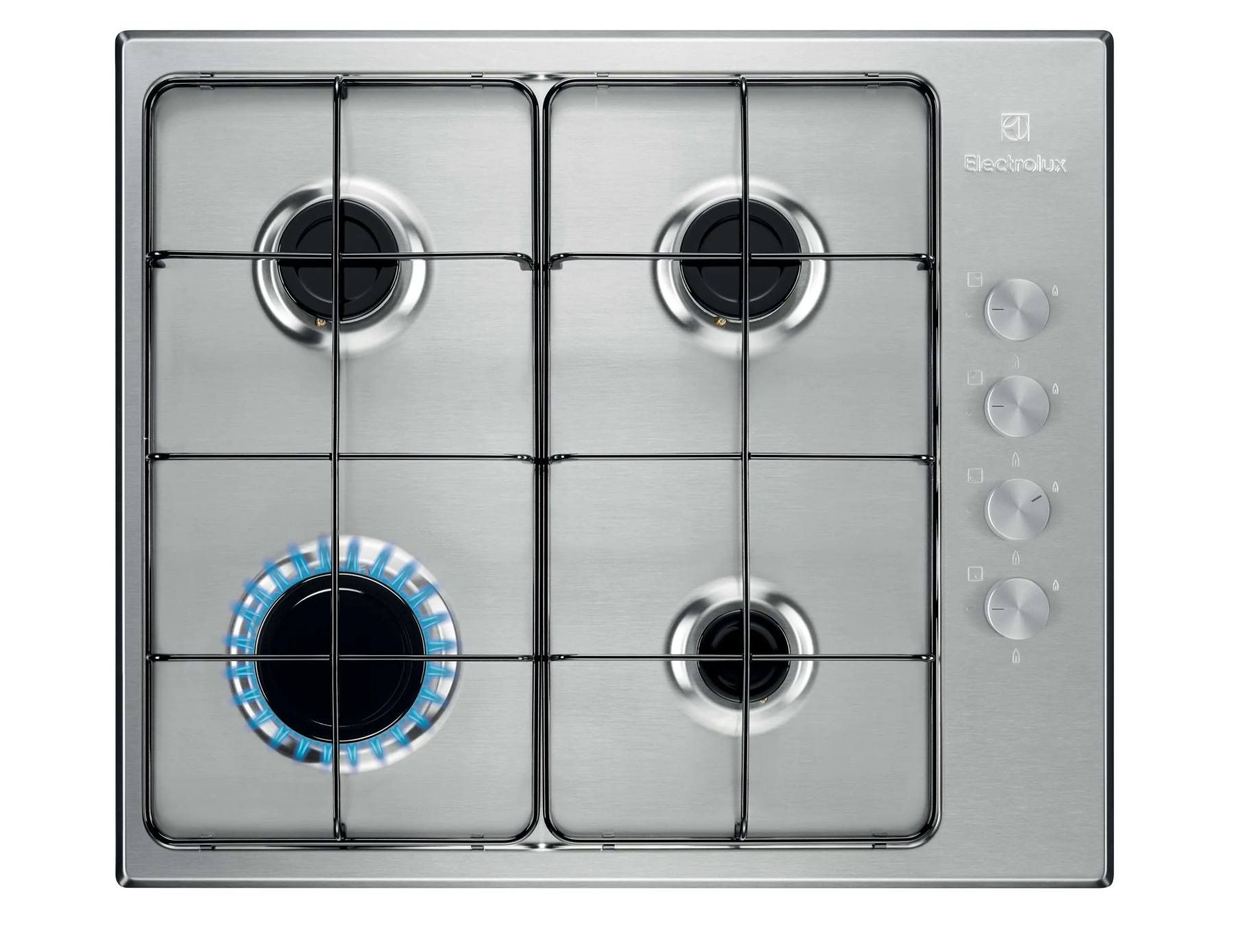 Electrolux KGS6404SX gaskogeplade 60 cm 4 zoner, indbygget, rustfrit stål billede 2