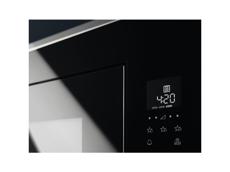 Electrolux 800 KMFE264TEX - Mikrobølgeovn - til indbygning - 26 liter - 900 W - sort/rustfrit stål billede 3