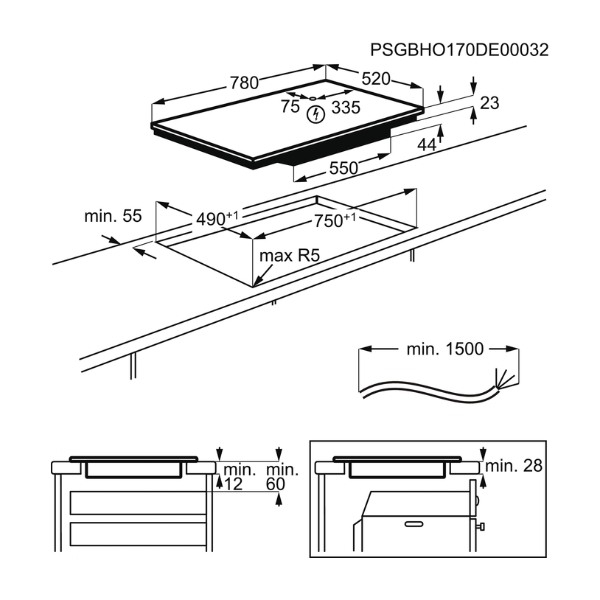 AEG 3000-serien IPE84531FB induktionskogeplade billede 6