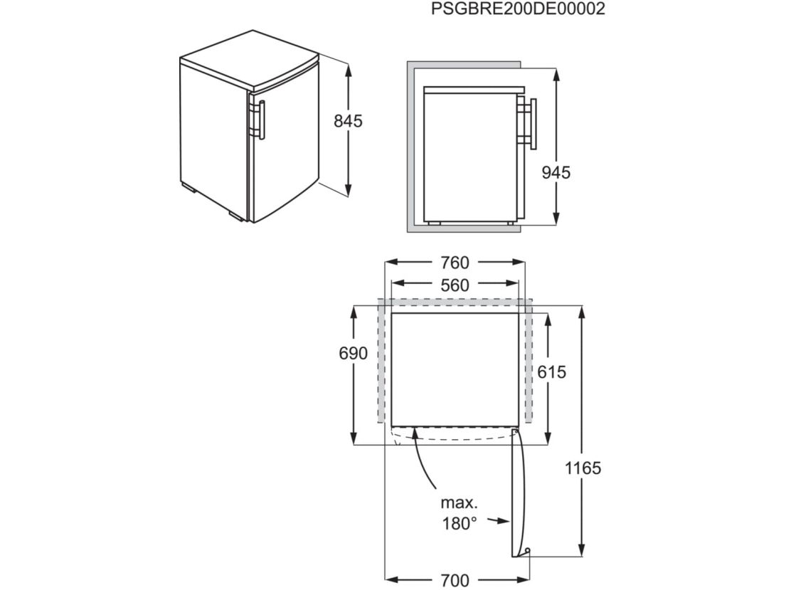 AEG ATB48E1AW, 85 L, 10 kg/24t, SN-ST, 38 dB, E, Hvid