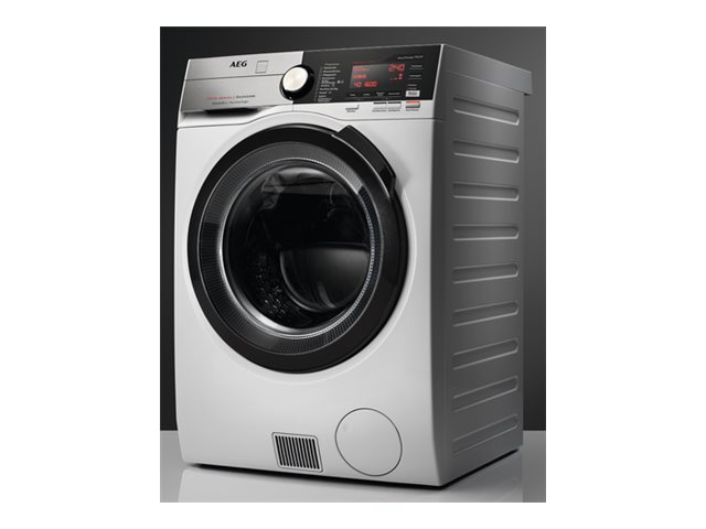 AEG ÖKOKombi 9000 L9WEF80690 - Vaske-/ tørremaskine - Niche - bredde: 60 cm - dybde: 63 cm - højde: 87 cm - frontbetjening - 9 kg - 1600 rpm - hvid med sort/sort-grå dør