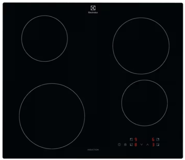 Electrolux EIB60420CK, Sort, Indbygget, 60 cm, Zone induktionskogeplade, Keramisk, 4 zone(s)